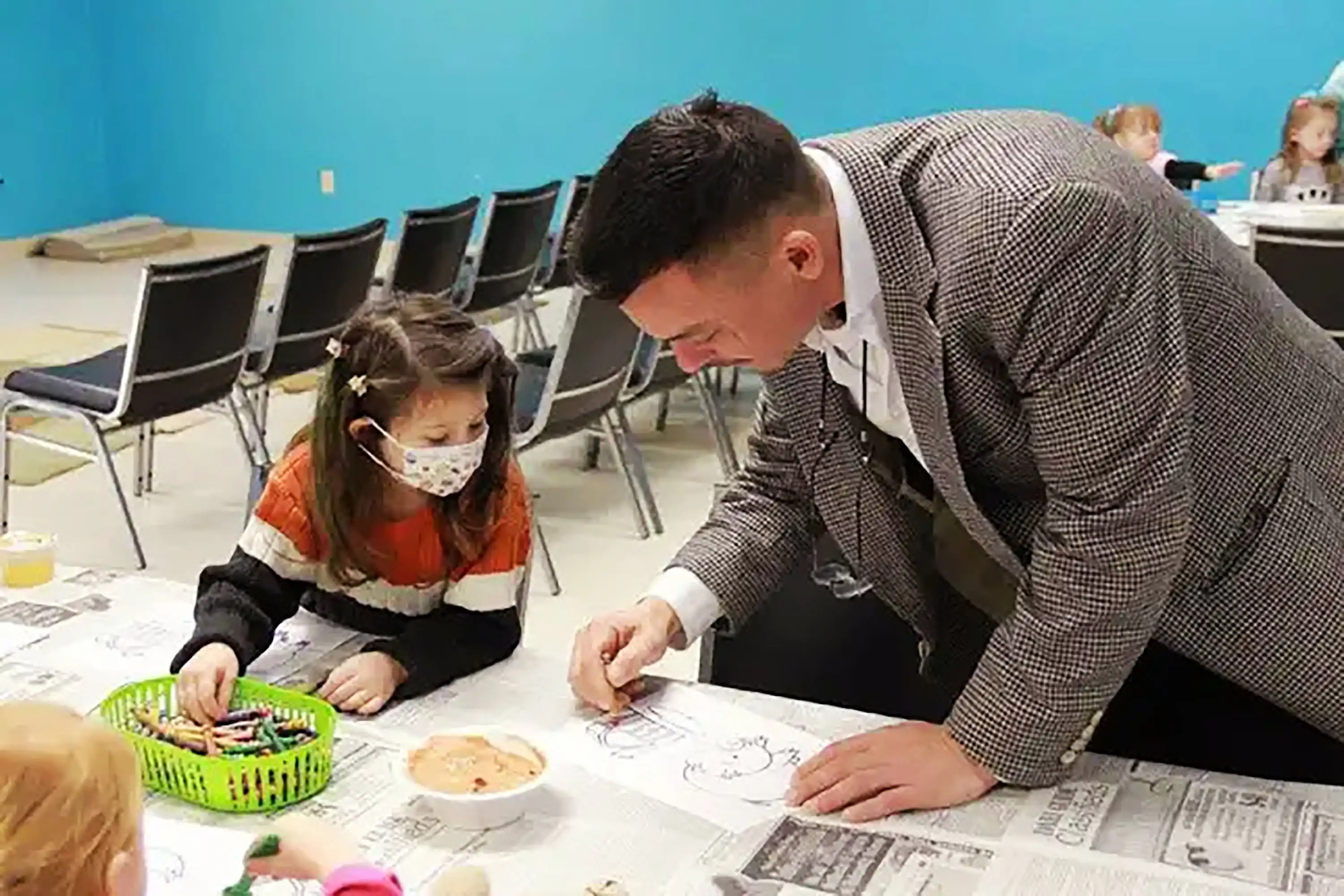 The greates memories of the author David Haave is to show kids how to make their own coloring book pages. -- David Haave